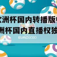 2024欧洲杯国内转播版权(2024欧洲杯国内直播权独家获取)