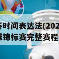 欧洲杯时间表达法(2021年欧洲足球锦标赛完整赛程表)